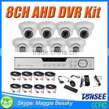 8 Channel AHD DVR Full D1 HDMI CCTV Video Home Security Camera System