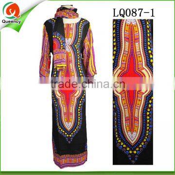 fabric for lady dress high quality african dashiki women fashion ankara dress clothing