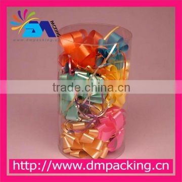 clear flexible thin PVC acetate cylinder boxes with fancy design