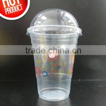 15oz PP cup disposable smoothie cups with dome shape lid