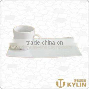 Coffee Cup with Rectangular Saucer