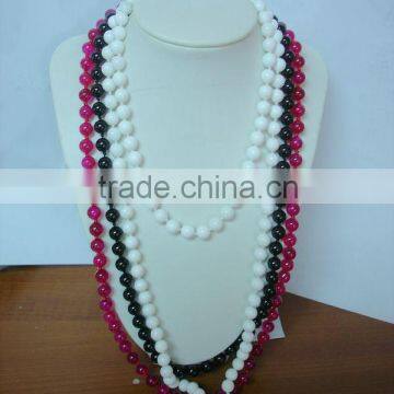 Fashion beaded necklace red agate 8mm beads jewelry necklace