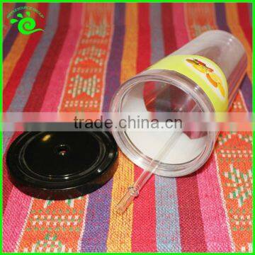 Double Wall Plastic Tumbler With Straw photo-4