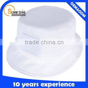 High quality custom 100% cotton white bucket hats wholesale custom your own logo