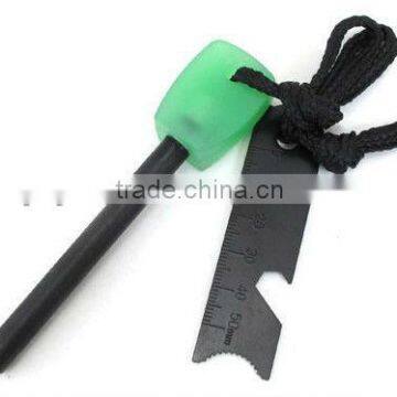 Luminous Survival Magnesium Flint Fire Steel Starter glow in dark striker ruler opener