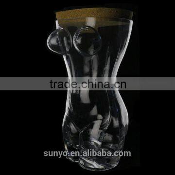 Hand Blown Sexy Lady Glass Storage Containers