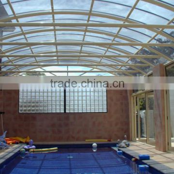 high light transmission&fireproof plastic buidling material PC panel for swimming pool construction