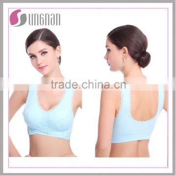 American Double Layer Seamless Racerback genie fashionable sports bra