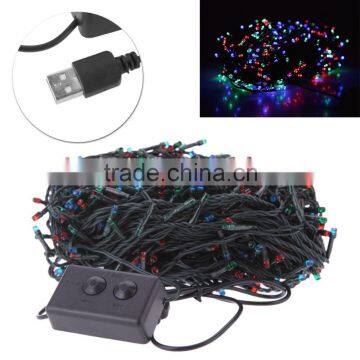 IP44 Waterproof RGB 500 LED Christmas Light String Outdoor Decoration Fairy mas Tree Wedding Holiday Party Garden USB DC 5V