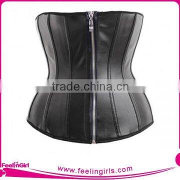 Wholesale Sexy Fashion Black Women Leather Corset Bondage