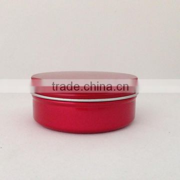 AL-150-1 red aluminum round tin boxes for face cream