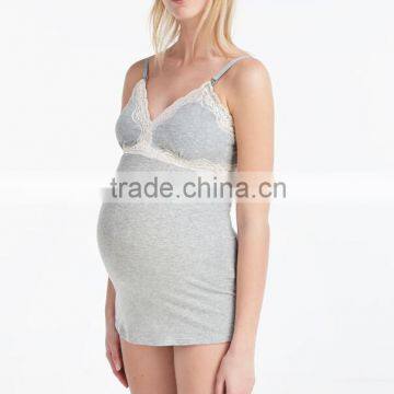 Wholesale Cheap Oem Sexy Ladies Soft Bamboo Maternity Sleeping Nightie Pajama Dress