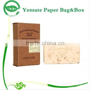 creative luxury bespoke custom design handmade kraft soap packaging box, brown kraft paper box