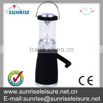 82042# hand crank outdoor plastic dynamo solar led lamp