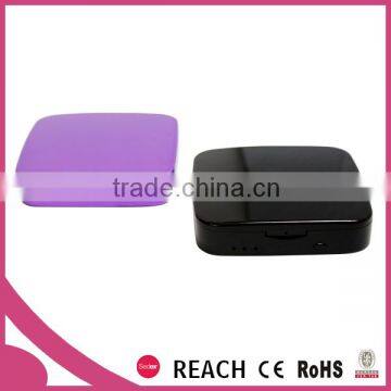 USB Recharging Lighted Makeup Pocket Mirror With Power Bank / Mobile Power Bank With Lighted Mirror photo-4