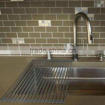 Roll Up Drying Rack Large Stainless Steel Dish Drainer photo-2