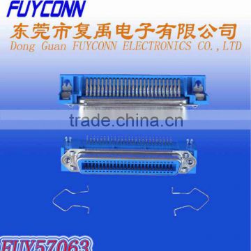 57 Series Female Right Angle PCB Mount Centronics DDK Connector 40 type Receptacle with Bail Lock