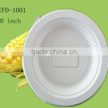 10 inch disposable biodegradable dinner set plastic plate:XYFD-1001