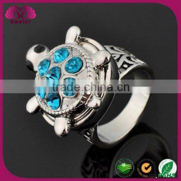 Handmade free shipping initial design Snap Button Ring