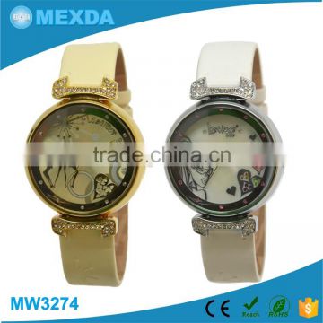 Women fashion gold plating case china made watch japan movement