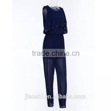 OEM Custom Madecasual Loose Style Sexy One Piece Chiffon Women Jumpsuit for Ladies photo-3
