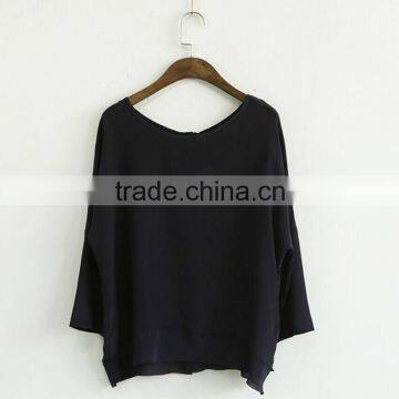 European new style fashion chiffon blouse for fat lady