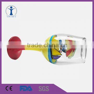 Creative Hand Painted Red Wine Glass photo-5