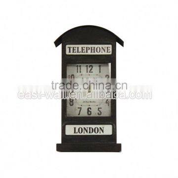 Newest Custom Tag Craft Art Telephone Booth Shape Table Wall Billiards Clock photo-2