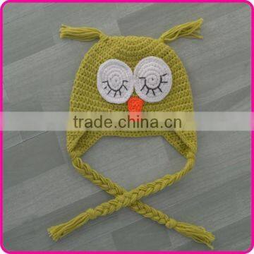 funny crochet animal hat owl knitted beanie cotton winter hats for babies