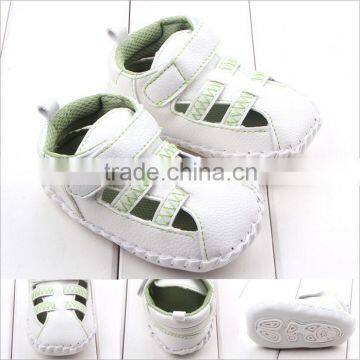 2016 white/green baby sandal shoes quality toddler rubber shoes sneaker