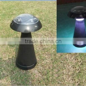 black plastic mushroom light solar lawn light(SO8844A