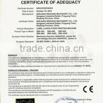 Certification of Adequacy