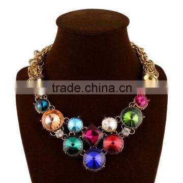 wholesale Jewelry Brand China fashion white gold statement necklace