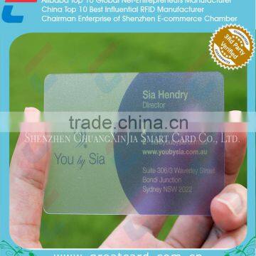 Frosted Clear Plastic Business Cards, Transparent PVC ID Card photo-3