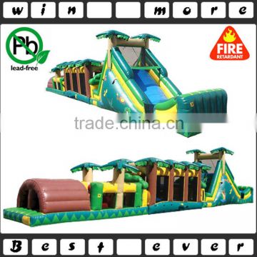 tropical outdoor kids obstacle course equipment