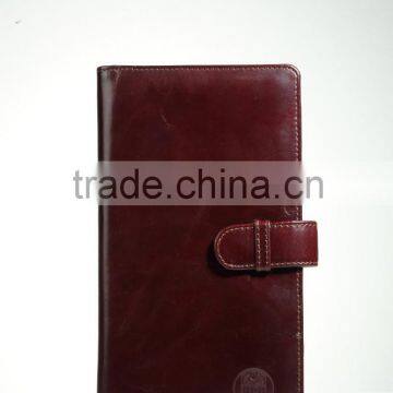 direct factory sale leather cheque holder/leather wallet/leather cheque holder with Multi-function pocket