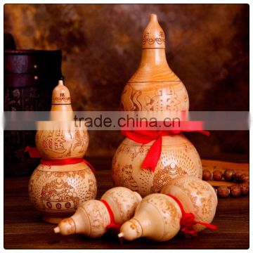 Peach wooden carved Wu Lou-Gourds