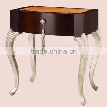 Luxury Wooden Silver Nightstand IDM-N007 photo-4
