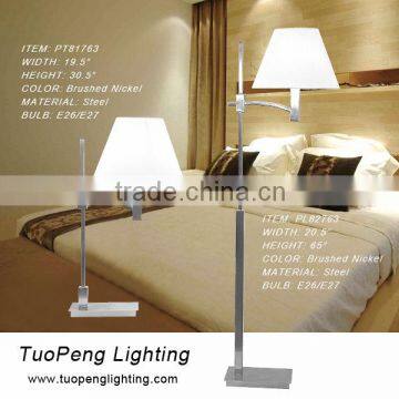cheap Modern Brushed Nickel Table Lamp and Floor Lamp for Hotel