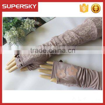 V-380 Wedding Fingerless Mesh Lace Wedding Dressing Bridal Glove Protection Sun Block Daily Gloves photo-2