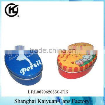 High Quality Oval Gift Tea Food Tin Can Box (various lids and printing)