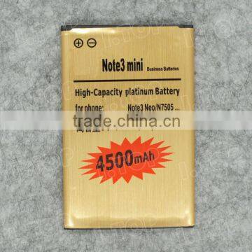 4500mAh Gold Battery for Samsung Note3/ Note lll N9000