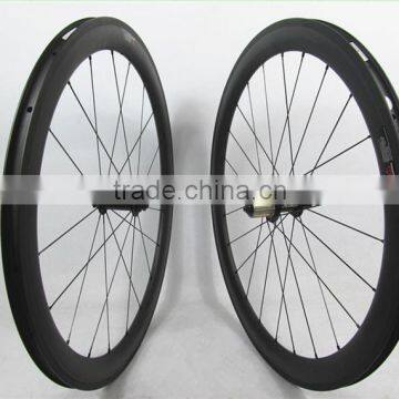 Customized Road racing wheels 700C 50mm racing bicycle wheelset 50mm x 25mm width clincher rims with basalt brake track