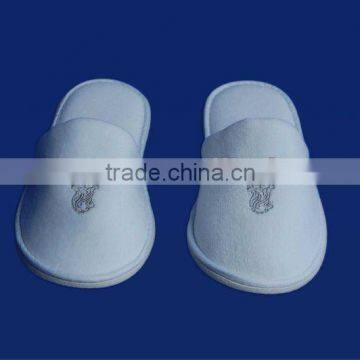 Closed toe hotel velvet slippers/ spa slippers/white slippers for hotel