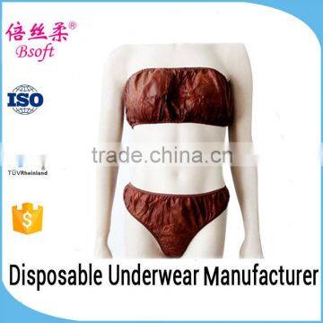 Factory Wholesale Disposable Panties Bra Set Ladies Underwear Sexy Bra And Panty New Design For Spa