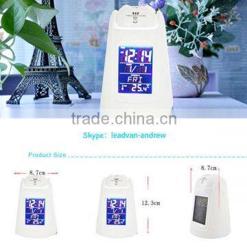 Sound Control Talking Back light Alarm Clock Projection Clock