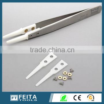 hot sale and best quality of vetus stainless steel Eyebrow Tweezers manufacturing