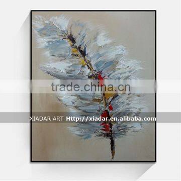 Wall Art modern feather canvas oil painting for bedroom