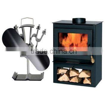 2015 hot sell black heat powered stove fans