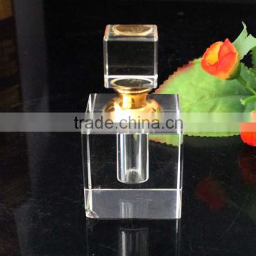 square shaped k9 transparent crystal empty perfume bottle